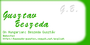 gusztav beszeda business card